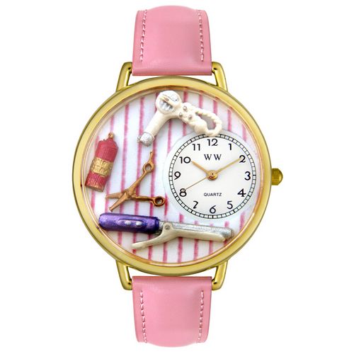 Picture of Whimsical Watches G0630001 Beautician Female Pink Leather And Goldtone Watch
