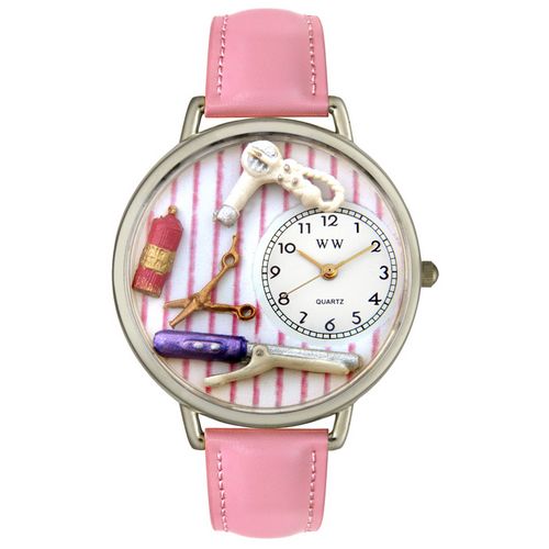 Picture of Whimsical Watches U0630001 Beautician Female Pink Leather And Silvertone Watch