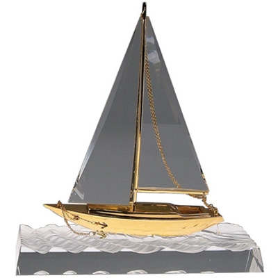 Bluestone Designs G198 Crystal Wave-Breaking Yacht - Large