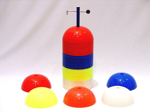 Picture of Everrich EVB-0020 Rigid Dome Cones - 7.75 x 3.5 Inch - 36 Pieces of 6 Colors