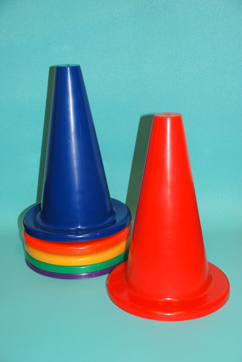 Picture of Everrich EVB-0027 12 Inch Vinyl Cone with Round Base - Set of 6