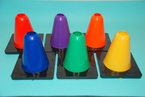 Picture of Everrich EVB-0028 6 Inch Vinyl Cone with Square Base - Set of 6