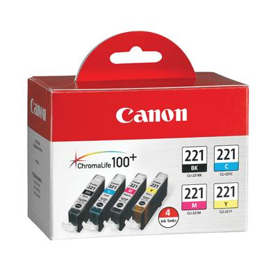 Picture of Canon Computer Systems 2946B004 4 Color Pack Ink Tank CLI-221