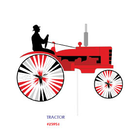 Picture of Premier Designs PD25951 40&quot; x 46&quot; x 17&quot; Kite Red Tractor Spinner