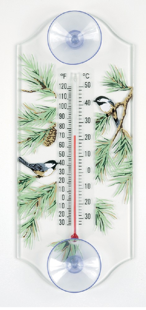 Picture of Aspects ASPECTS116 Chickadee and Pine Themed Window Thermometer