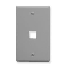 1 Port Gray Faceplate for Power Equipment