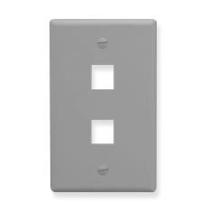 FACE-2-GR 2 Port Faceplate - Gray
