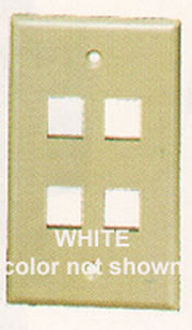 4 Port Faceplate - White