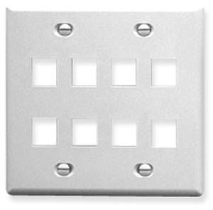 8 Port Faceplate - White