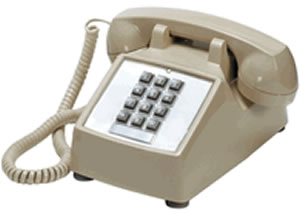Picture of ITT 2500-V-BG Desk Phone with Ringer Volume Control - Beige