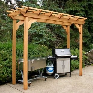 Creek Vine Design Cedar New Dawn Pergola 3 ft. x 8 ft.