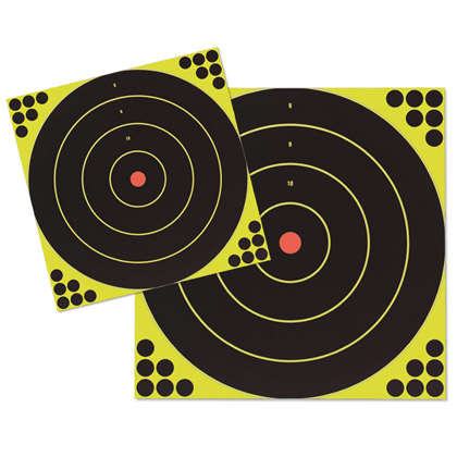 Shoot-N-C 200Yd Target - Black - 200 Yards - Pack of 12 - Self-Adhesive