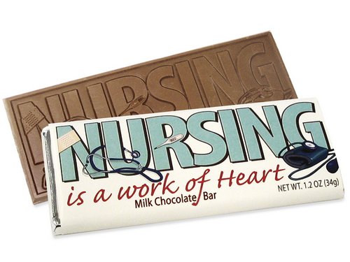 Picture of Chocolate Chocolate 310008 Nursing is a Work of Heart Wrapper Bars - Pack of 50