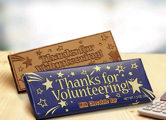 Picture of Chocolate Chocolate 310018 Thanks For Volunteering Wrapper Bars - Pack of 50