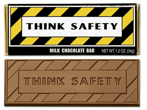 Picture of Chocolate Chocolate 310015 Think Safety Wrapper Bars - Pack of 50