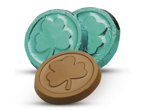 Picture of Chocolate Chocolate 325025 Shamrock Coins - Pack of 250