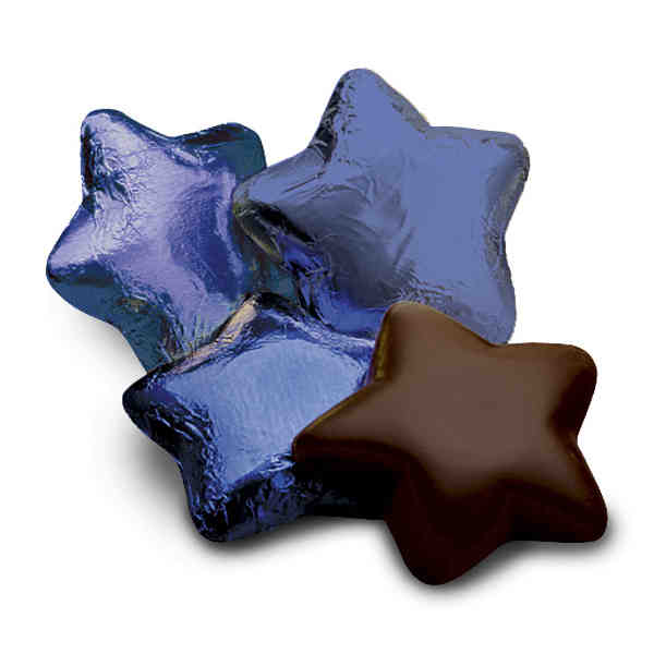 Picture of Chocolate Chocolate 305005 Stars in Blue Foil-Dark - Pack of 34