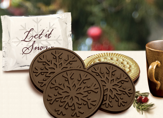 Picture of Chocolate Chocolate 320410 Snowflake Sugar Cookie-Dark - Pack of 50