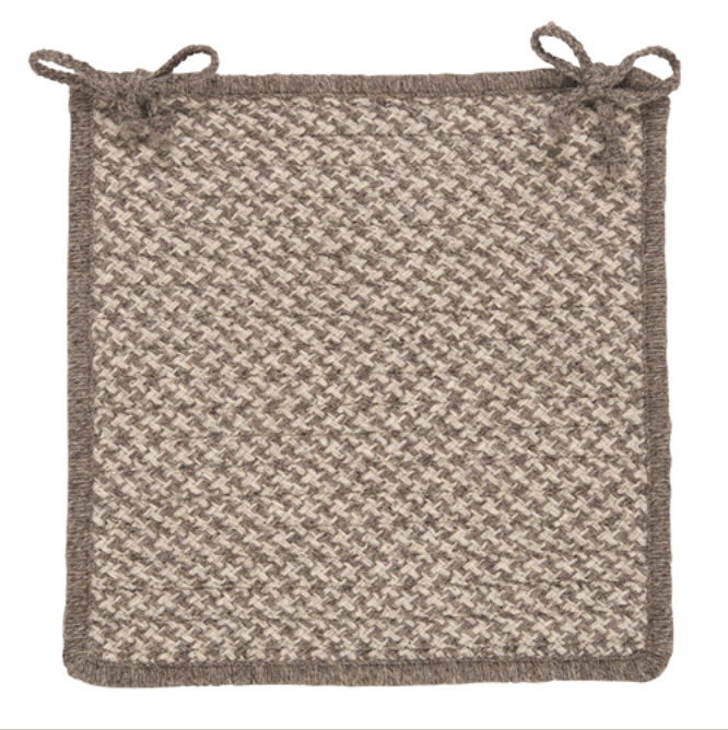 Picture of Colonial Mills HD32A015X015S Natural Wool Houndstooth - Latte Chair Pad -set 4 Rug