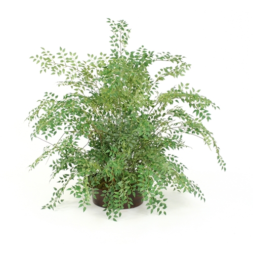 38 in. H Silk Smilax in a Rust Finish Round Planter