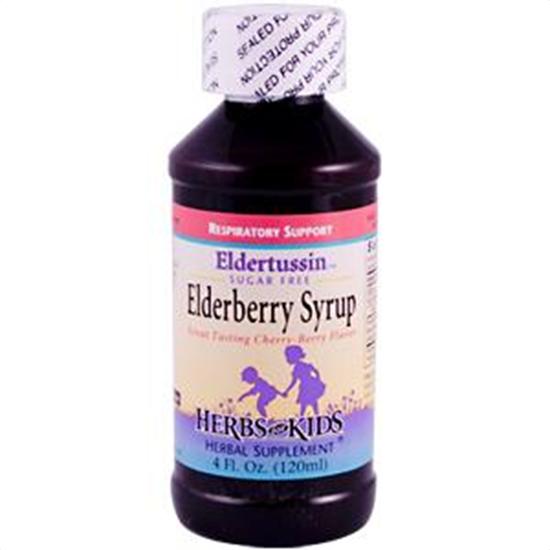 Picture of Herbs for Kids Respiratory Support Formulas Eldertussin Elderberry Syrup 4 fl. oz. Alcohol-Free 215412