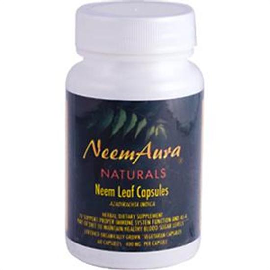 Picture of Neem Aura  Herbal Neem Leaf Vegicaps Certified Organically Grown 400 mg 60 capsules 29069