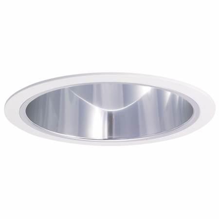 Nora Lighting NTA-97 6 in.-CONE REF.-CHROME-WHITE RING