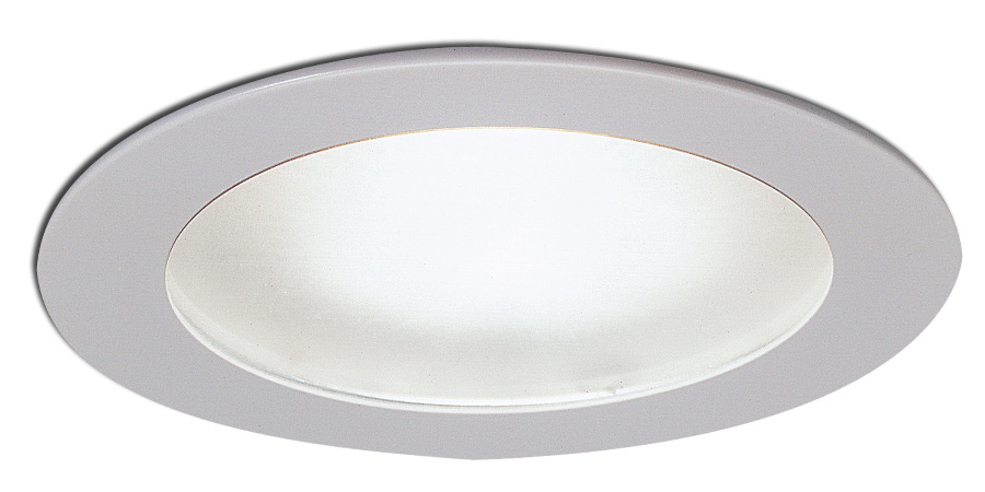 4 in.-SHOWER TRIM-FR LENS-WHITE