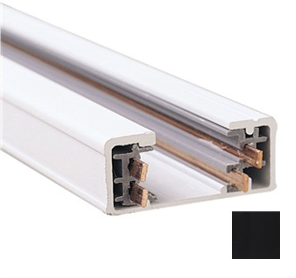 Nora Lighting NT-2302B 4 ft. TRACK 2 CIRCUIT-BLACK