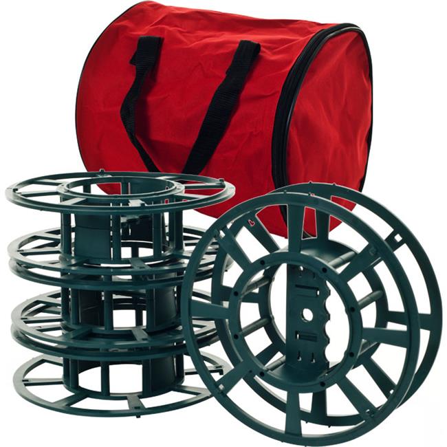 Set of 4 Extension Cord or Christmas Light Reels with Bag