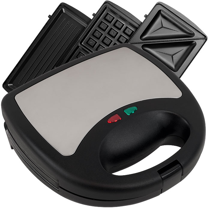 Chef Buddy 3 in 1 Sandwich Panini and Waffle Press