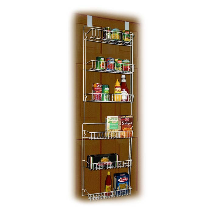 Picture of Trademark Commerce 83-2189V 5 Foot Overdoor Storage Basket Rack - 6 Shelves Hold