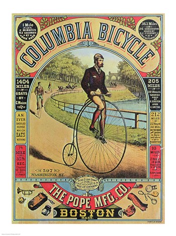 LIEBERMANS BALXJL211237 Unknown Advertisement for the Columbia Bicycle 18 x 24 Poster Print
