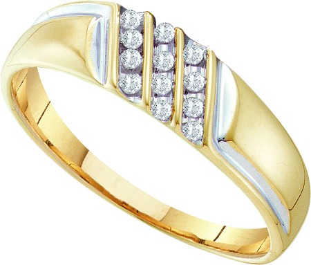 Picture of Gold and Diamond 26400 0.12Ctw Diamond Fashion Mens Ring - 10KYG