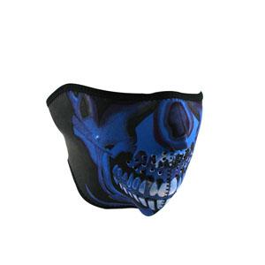 Picture of Balboa WNFM024H Neoprene half Face Mask  Blue Chrome Skull