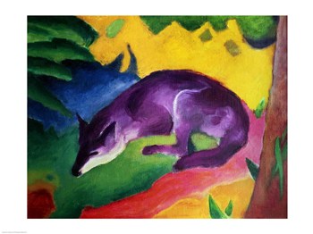 Picture of LIEBERMANS BALBAL41123 &amp;apos;Blue Fox  1911&amp;apos;&amp;apos; - Poster by Franz Marc (24x18)