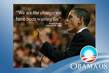 Picture of LIEBERMANS MOV407123 Barack Obama - (We Are The Change) Campaign Poster - Poster  (17x11)