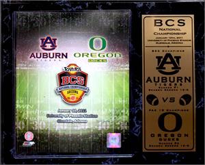 2011 BCS National Championship 12x15 Plaque