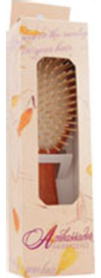 Picture of Ambassador Wooden Pneumatic Hairbrushes Large Oval  Bamboo with Wooden Pins 219885