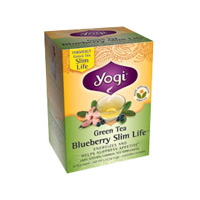 Picture of Yogi Tea Green Tea contains caffeine Blueberry Slim Life 16 tea bags 218625