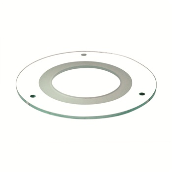 5 in. Tempered Clear Outer, Frosted Inner, 80mm - 3.13 - Open Center