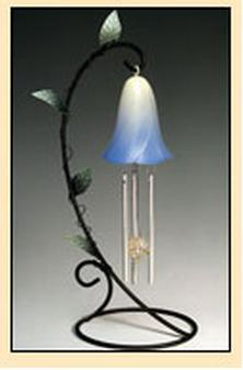 Sunblossom Solar Gifts BEL1-bl Belle Fleur chime - Blue