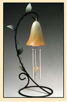 Sunblossom Solar Gifts BEL1-or Belle Fleur chime - Orange
