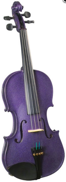 SV-75PP Three Quarter size Cremona Novice Violin Outfit in Purple