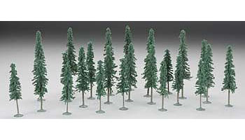 4-6 Conifer Decorative Trees with Realistic Colors