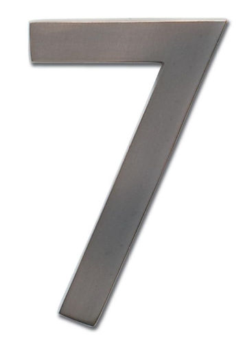 Picture of Architectural Mailboxes 3585DC-7 Solid Cast Brass 5 in. Dark Aged Copper Floating House Number 7