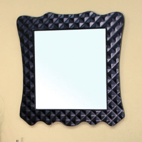 Picture of Bellaterra Home 203057B-MIRROR Solid wood frame mirror-Black