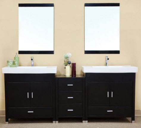 Bellaterra Home Double Sink Vanity - Black