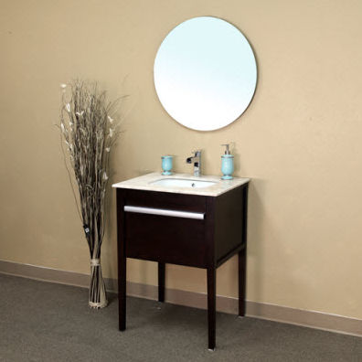 Picture of Bellaterra Home 203117-MIRROR 27 2/3W x 27 2/3H x 1D Round Frameless Round Bathroom Mirror
