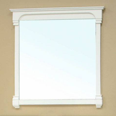 Picture of Bellaterra Home 205050-MIRROR-CR 42 in Solid wood frame mirror-Cream White